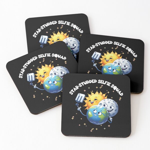 Item preview, Star-studded Selfie Squad Cartoon Earth Day Sun Moon Funny Picture Photo Stars designed and sold by André Botes.