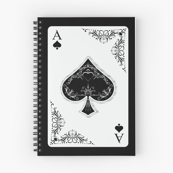 Item preview, ace of spades, retro illustration, arabesque designed and sold by Numbers-Art.