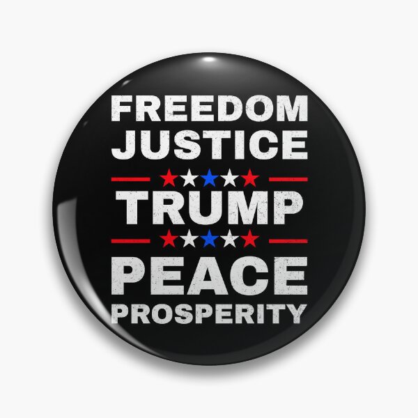 Item preview, Freedom Justice Trump 2024 Peace Prosperity American President USA designed and sold by SKULIJI.