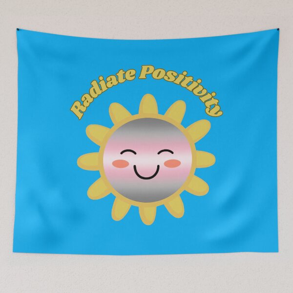 Item preview, Radiate Positivity Demigirl  Pride Flag Colored Sun, Kawaii Demi Design, Pride Festival designed and sold by Travelslightly.