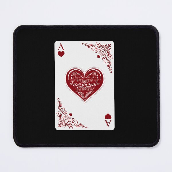 Item preview, ace of hearts, retro illustration, arabesque designed and sold by Numbers-Art.