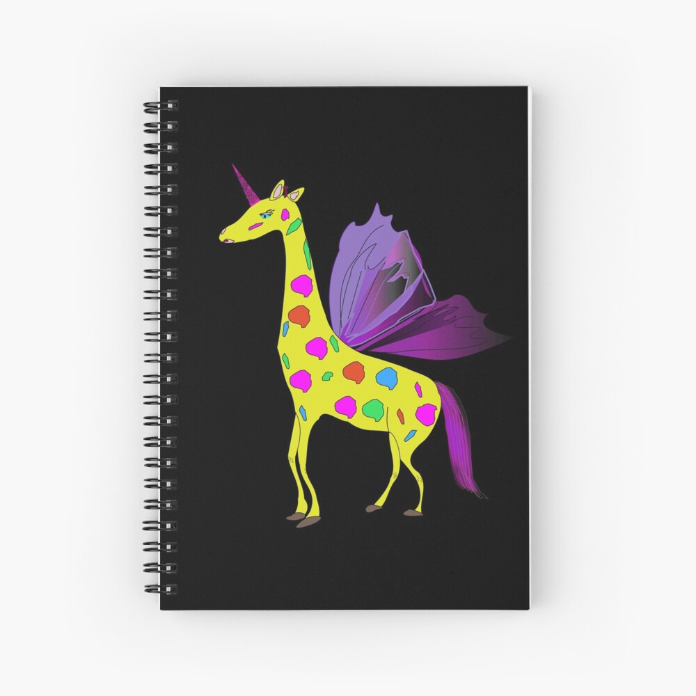Giraffe Unicorn the mythical creature Spiral Notebook