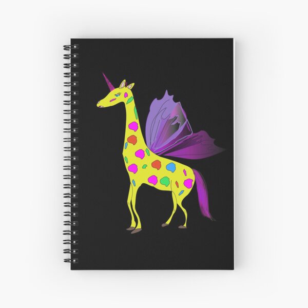 Giraffe Unicorn the mythical creature Spiral Notebook