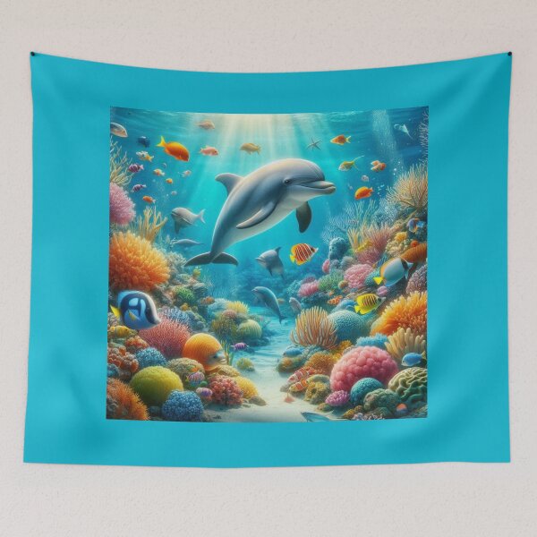 Item preview, Coral Dolphin 7 designed and sold by Sybille-Yates.