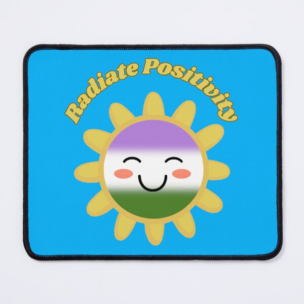 Item preview, Radiate Positivity Genderqueer  Pride Flag Colored Sun, Kawaii Genderqueer Design, Pride Festival designed and sold by Travelslightly.