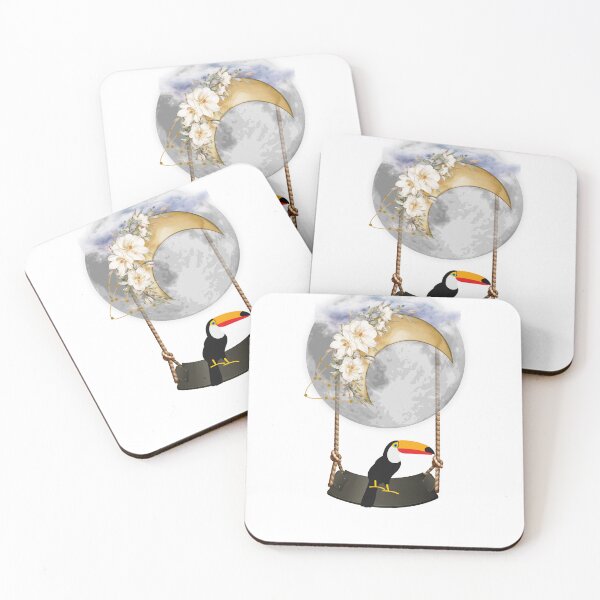 Item preview, Toucan playing swing on the moon designed and sold by Yeyishop.