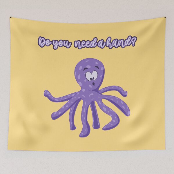 Item preview, Do you need a hand? Friendly Octopus designed and sold by Scrabbly Doodles.