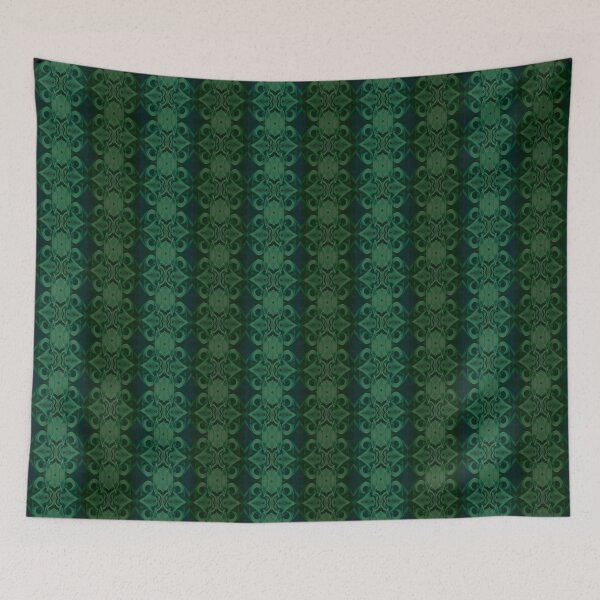 Item preview, [S] Emerald Forest Gothic Flora Stripe designed and sold by SageFolio.