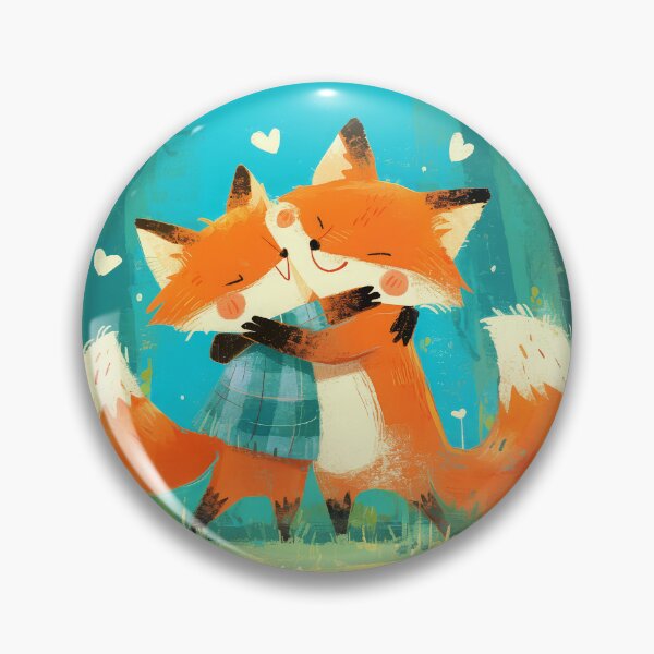Item preview, Foxes hugging in the forest designed and sold by JoyfulNat.