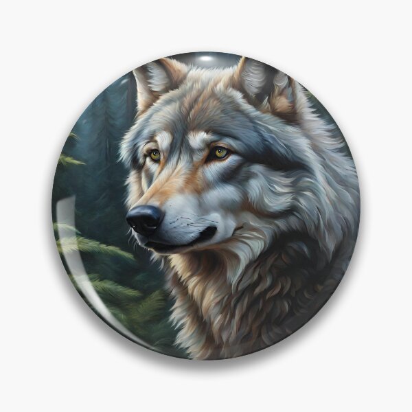 Item preview, Wolf in Full Moon Forest designed and sold by MoodyMuseArt.
