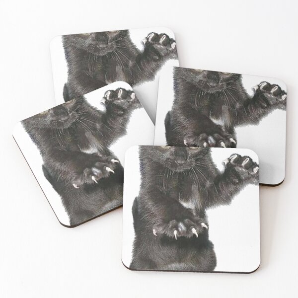 Item preview, Black kitten with claws out designed and sold by observation.