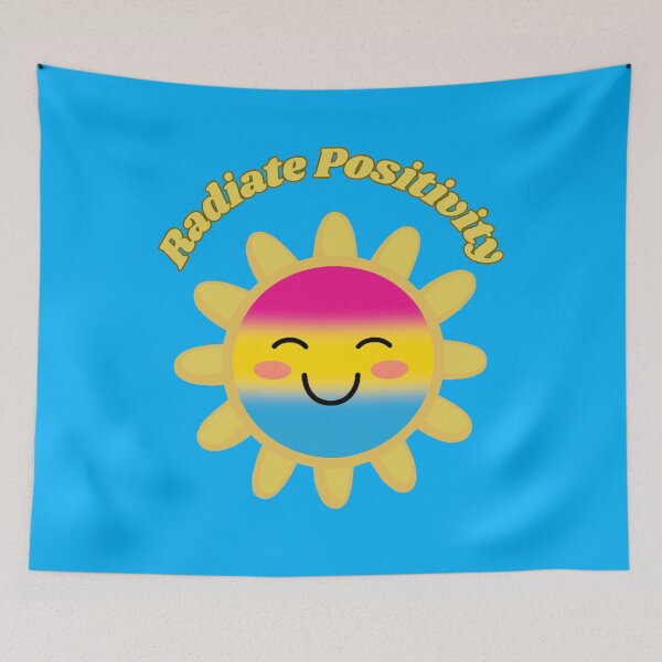 Item preview, Radiate Positivity Pansexual Pride Flag Colored Sun, Kawaii Pan Design, Pride Festival designed and sold by Travelslightly.