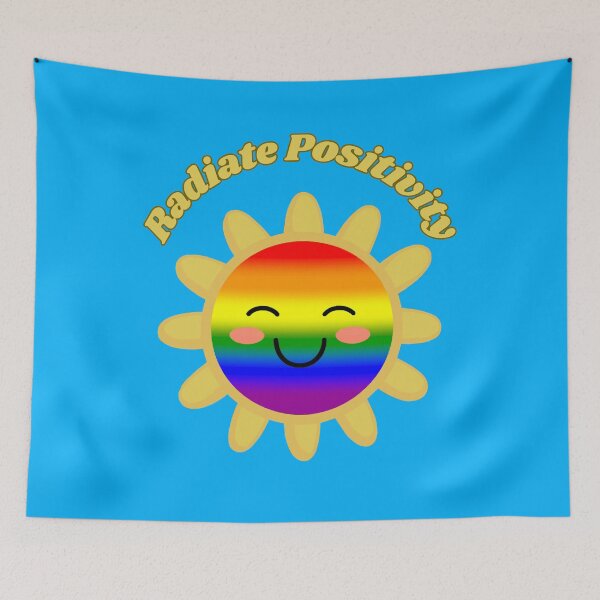 Item preview, Radiate Positivity LGBTQ Rainbow Pride Flag Colored Sun, Kawaii Rainbow Design, Pride Festival designed and sold by Travelslightly.