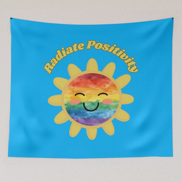 Item preview, Radiate Positivity LGBTQ Watercolor Rainbow Pride Flag Colored Sun, Kawaii Rainbow Design, Pride Festival designed and sold by Travelslightly.