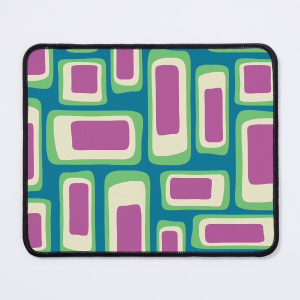 Item preview, Retro Mid Century Modern Abstract Composition Blue Green and Burgundy designed and sold by tonymagnerart.