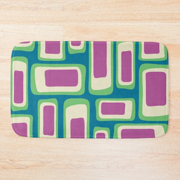 Item preview, Retro Mid Century Modern Abstract Composition Blue Green and Burgundy designed and sold by tonymagnerart.