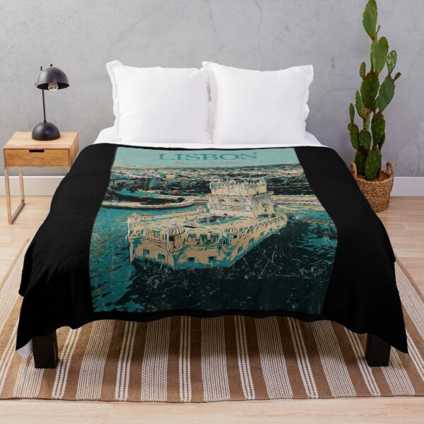 Item preview, Belem Tower Lisbon Portugal Tagus River Illustration | Historic Art designed and sold by Lemomo-artworks.