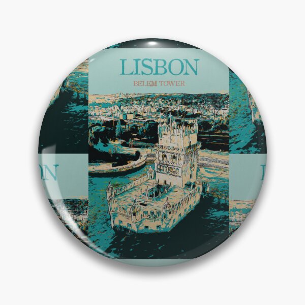 Item preview, Belem Tower Lisbon Portugal Tagus River Illustration | Historic Art designed and sold by Lemomo-artworks.