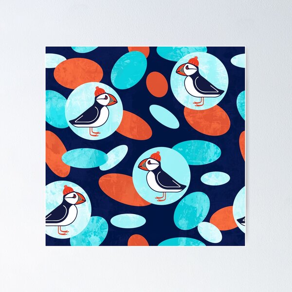 Item preview, Puffin with beanie designed and sold by kspfeif.