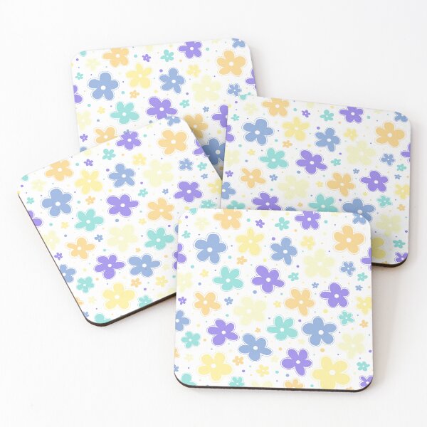 Item preview, Genderfaun Pride Flag Flowers Doodle Pastel Blue designed and sold by JoyfulJen.