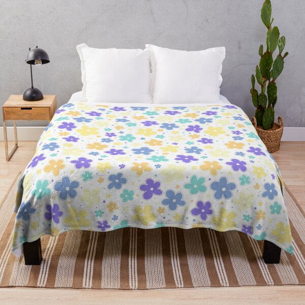 Item preview, Genderfaun Pride Flag Flowers Doodle Pastel Blue designed and sold by JoyfulJen.