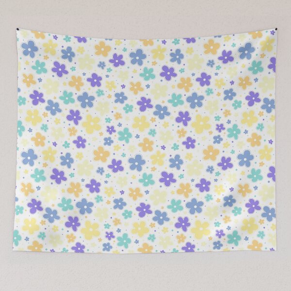 Item preview, Genderfaun Pride Flag Flowers Doodle Pastel Blue designed and sold by JoyfulJen.