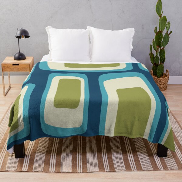 Item preview, Mid Century Modern Abstract Pattern in Blue and Green designed and sold by tonymagnerart.