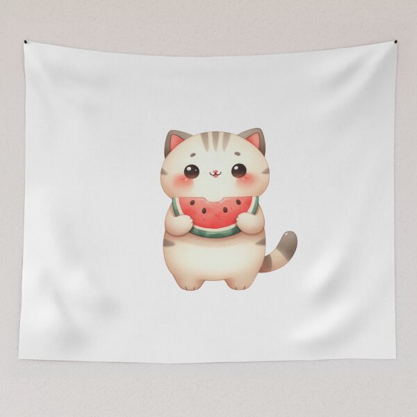 Item preview, cat with watermelon designed and sold by jkrphoto.