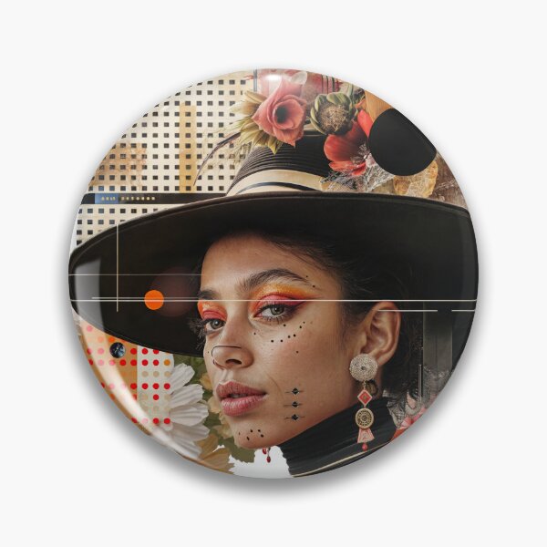 Item preview, Collage Wall Art T-shirt Design: Girl with Hat designed and sold by ForeverPrintsOK.