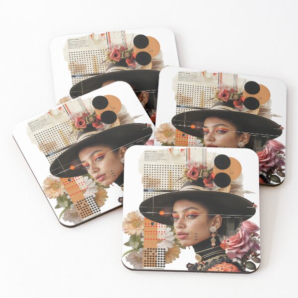 Item preview, Collage Wall Art T-shirt Design: Girl with Hat designed and sold by ForeverPrintsOK.