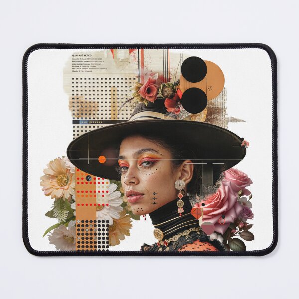Item preview, Collage Wall Art T-shirt Design: Girl with Hat designed and sold by ForeverPrintsOK.