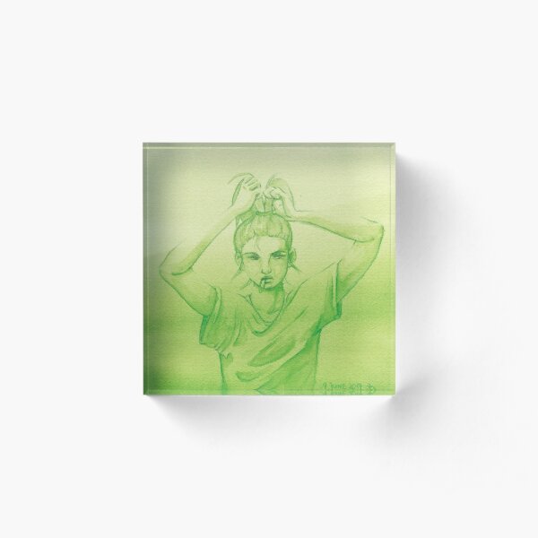Vorbereitung zum Sport Acrylblock