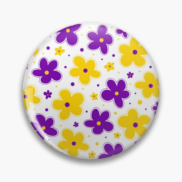 Item preview, Intersex Pride Flag Flowers Doodle Yellow Purple designed and sold by JoyfulJen.