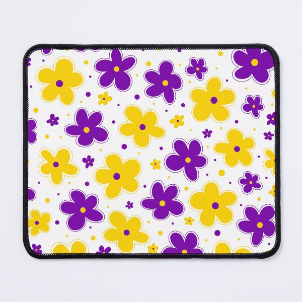 Item preview, Intersex Pride Flag Flowers Doodle Yellow Purple designed and sold by JoyfulJen.