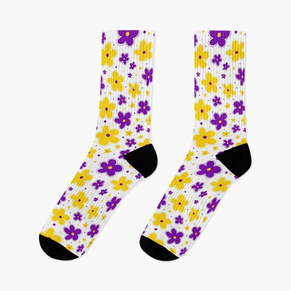 Item preview, Intersex Pride Flag Flowers Doodle Yellow Purple designed and sold by JoyfulJen.