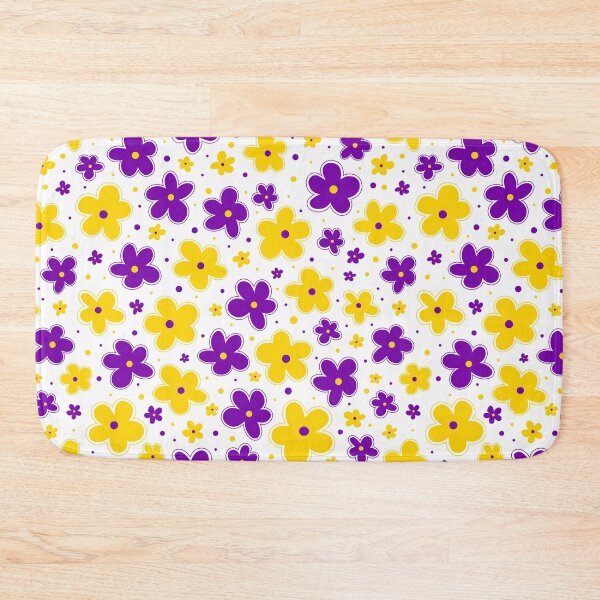 Item preview, Intersex Pride Flag Flowers Doodle Yellow Purple designed and sold by JoyfulJen.