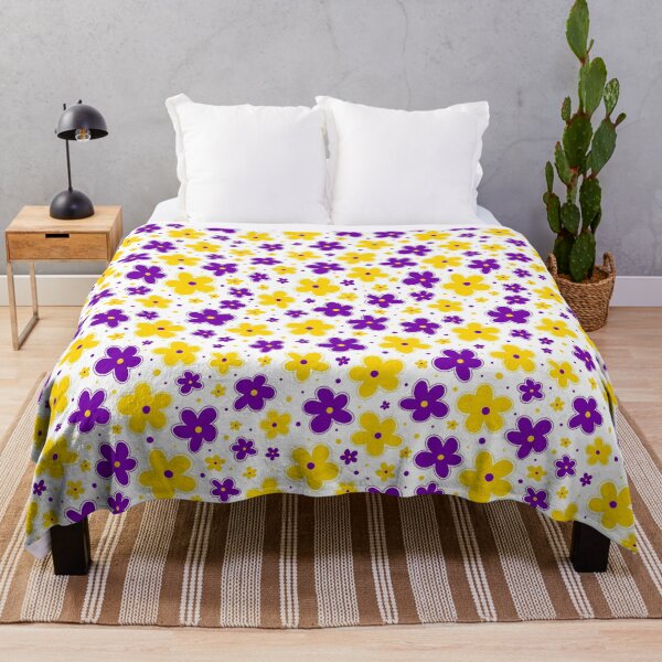 Item preview, Intersex Pride Flag Flowers Doodle Yellow Purple designed and sold by JoyfulJen.