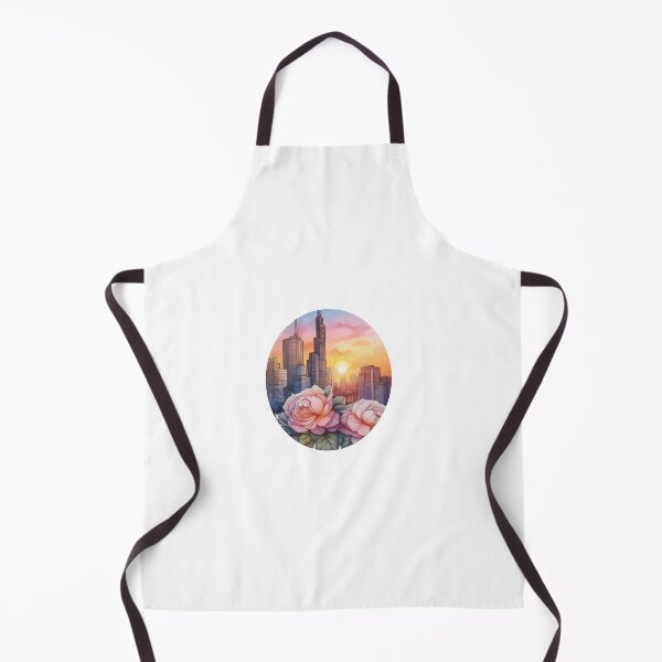 Item preview, Sunset City Floral Watercolor Sticker (1429) designed and sold by WASjourney.