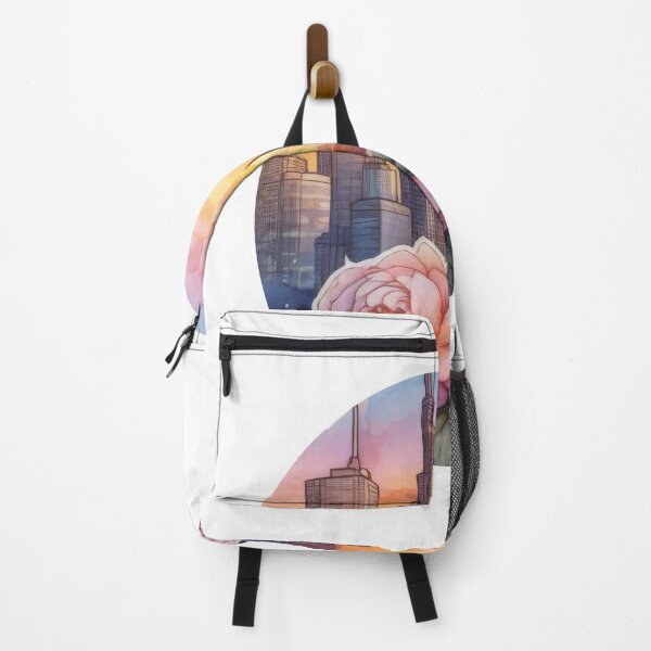 Item preview, Sunset City Floral Watercolor Sticker (1429) designed and sold by WASjourney.