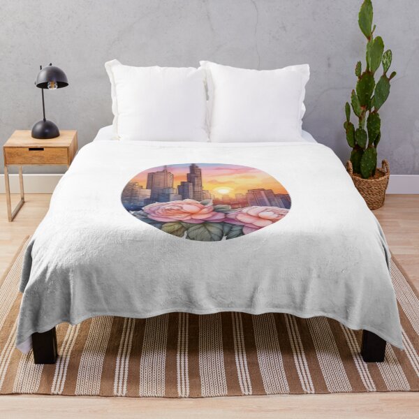 Item preview, Sunset City Floral Watercolor Sticker (1429) designed and sold by WASjourney.