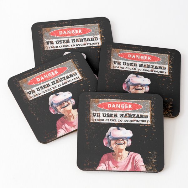Item preview, Funny Grandma VR User Gamer Virtual Reality Old Warning Sign T-Shirt designed and sold by SOPIZiLA.