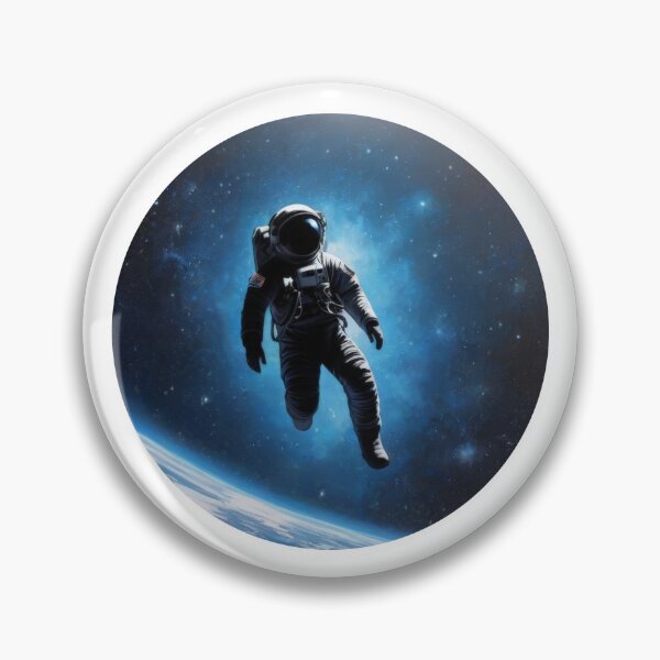 Item preview, Highly Detailed Astronaut Silhouette Floating in Inky Black Space - Contour Artwork (1430) designed and sold by WASjourney.