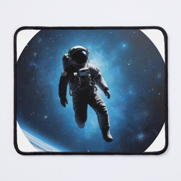 Item preview, Highly Detailed Astronaut Silhouette Floating in Inky Black Space - Contour Artwork (1430) designed and sold by WASjourney.
