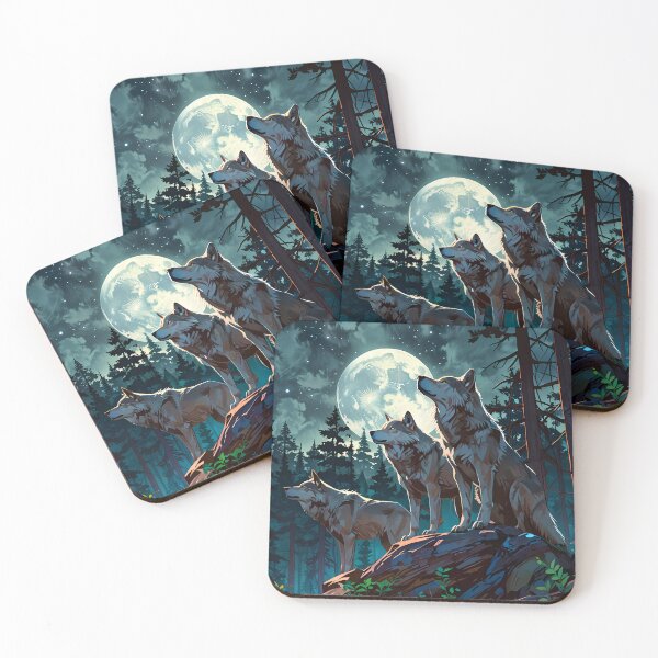 Item preview, Loyal Wolf Pack in Social Harmony designed and sold by PurelyPrints.