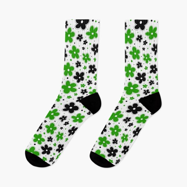 Item preview, Neutrois Pride Flag Flowers Doodle Green Black designed and sold by JoyfulJen.