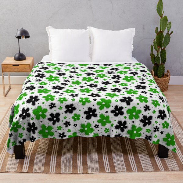 Item preview, Neutrois Pride Flag Flowers Doodle Green Black designed and sold by JoyfulJen.