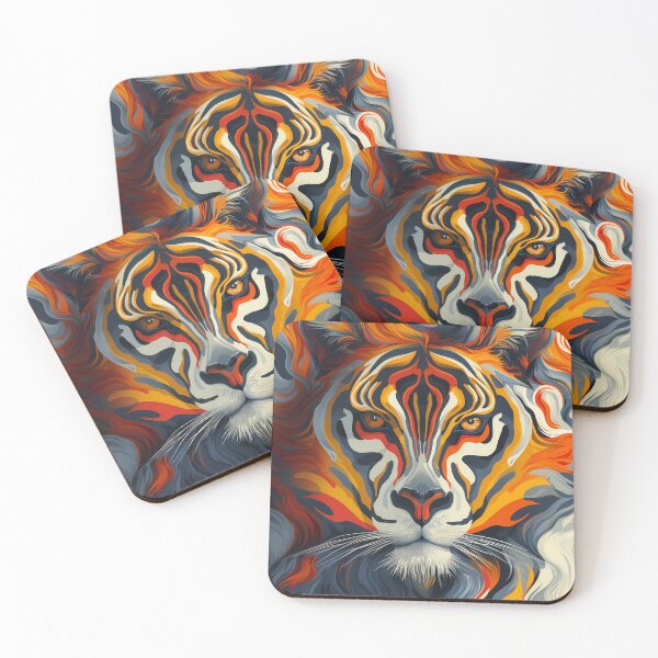 Item preview, Fierce & Fabulous: Colorful Tiger Muzzle Set designed and sold by Print2Harbor.