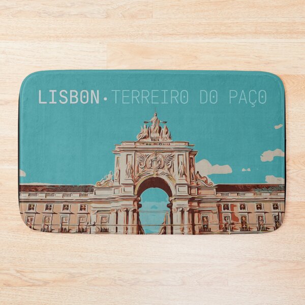 Item preview, Terreiro do Paço Lisbon Portugal Square Illustration | Iconic Art Print designed and sold by Lemomo-artworks.
