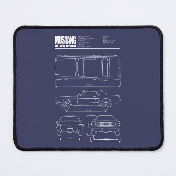 Item preview, '66 Mustang Blueprint White designed and sold by VonnArt.