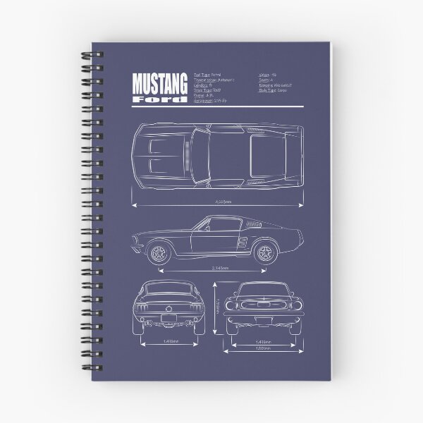 Item preview, '67 Mustang Fastback Blueprint White designed and sold by VonnArt.